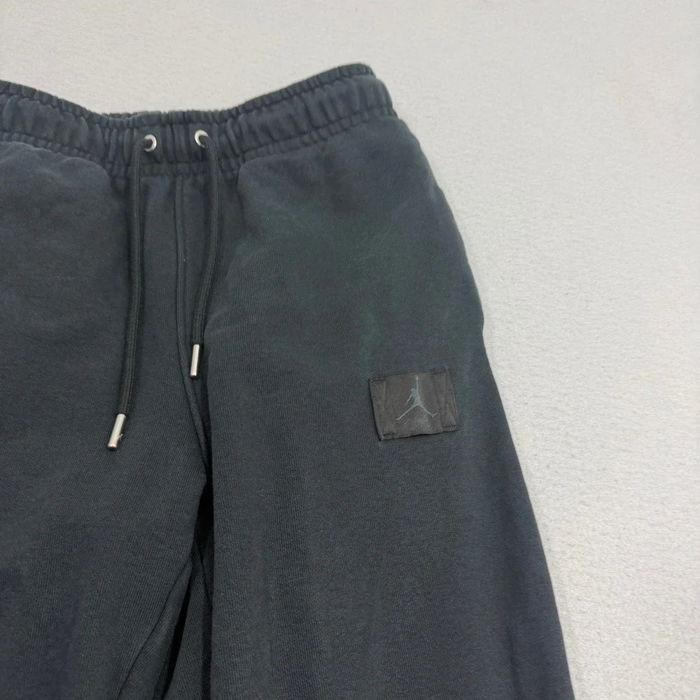 Jordan Sweatpants Men's Small Black FV7251-010 Flight Fleece Joggers Cotton